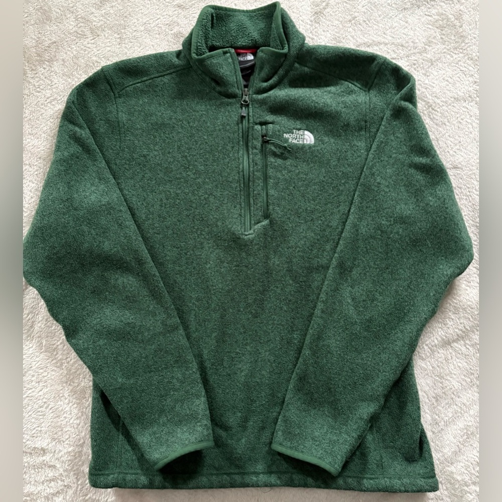 The North Face Men's Forest Green Quarter Zip Sweater (M)